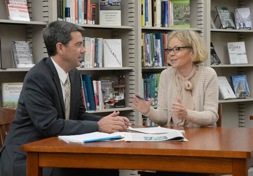 Judd Schetnan, Metro Council government affairs director, with Patty Nauman. Schetnan calls Metro Cities a “valued partner, helping to advocate at the Legislature on behalf of shared local and regional priorities.”