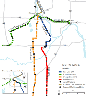METRO transitway network system map. METRO transitway network system map.