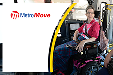 Metro Move icon and a rider